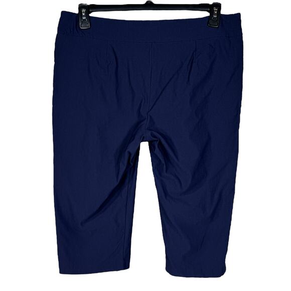 Lee SZ 14 Medium Slim Fit Sculpting Capris Mid-Rise Pull-On Stretch Pockets Blue - Picture 3 of 6